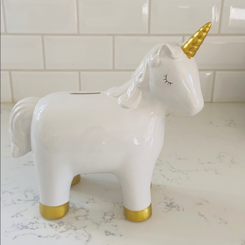 Home Goods Ceramic Unicorn Coin Bank - Picture 6 of 13